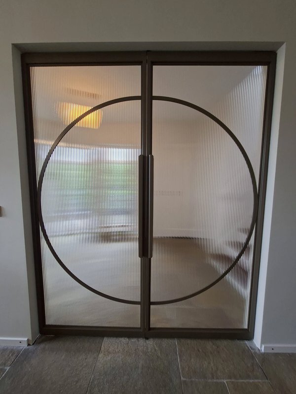 Dubbele deur Geribbeld Privacy glas 
